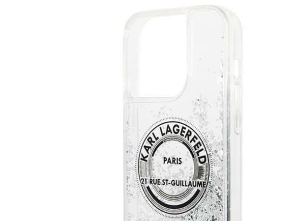 Karl Lagerfeld KLHCP14LLCRSGRS iPhone 14 Pro 6,1" silver/silver hardcase Liquid Glitter RSG