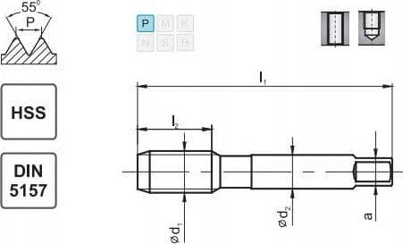 Fanar TAPPING G 3/8" NGRM DIN-5157D HSS HSS