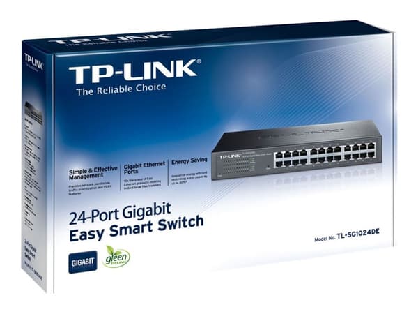 TP-Link JetStream TL-SG1024DE - Switch - 24 x 10/100/1000 - rackmonterbar
