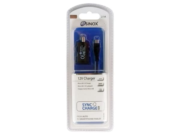 12V MicroUSB Charger Black