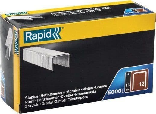 Rapid stifter til flat tråd nr. 12 (16 mm) - 5000 stk.