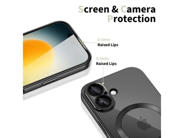 Tech-Protect MagFlex MagSafe-skal för iPhone 17 - klar/svart