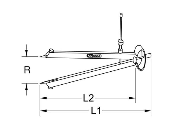 KS Tools 3000433 spetspassare i verktygsstål