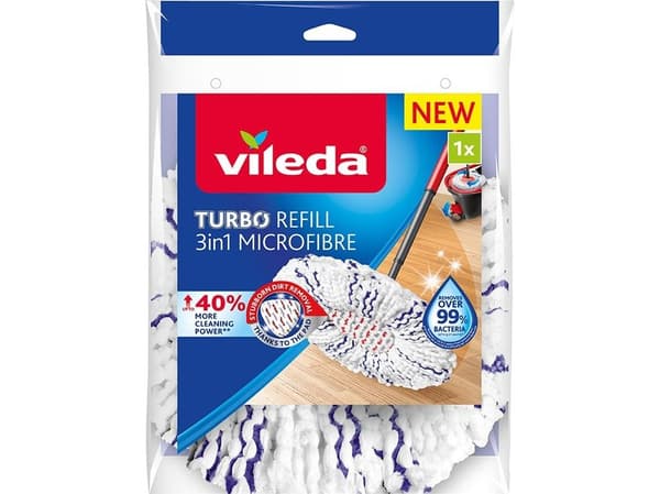 Vileda 4023103227439, Moppehode, Blå, Hvit, Mikrofiber, 1 stykker