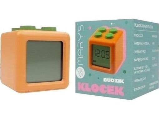 Plexido vekkerklokke kloss oransje