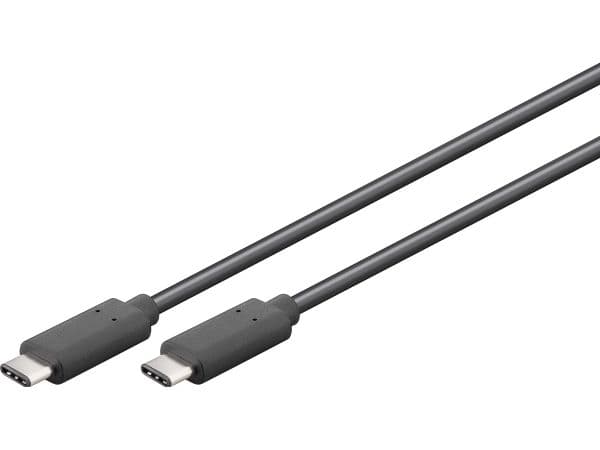 Goobay 67976, 1 m, USB C, USB C, USB 2.0, Hankjønn/hankjønn, Grå