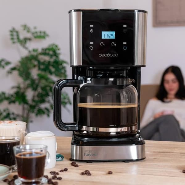 Cecotec Coffee 66 Drop & Touch, Espressomaskin, Malat kaffe, 950 W, Svart, Rostfritt stål