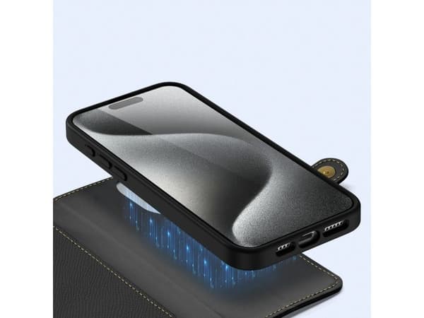 Dux Ducis Lawa Lærveske til iPhone 15 Pro - Sort