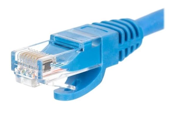 Netrack - Patchkabel - RJ-45 (han) til RJ-45 (han) - 5 m - UTP - CAT 5e - formet, knastfri - blå