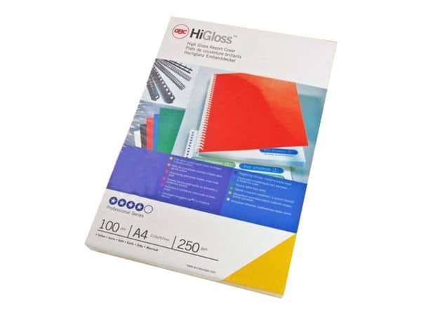 Indbindingsomslag GBC A4 HiGloss sort100