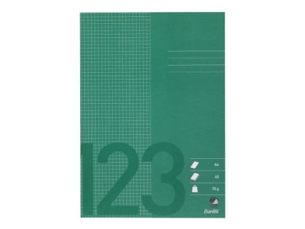 Kouluvihko Bantex A4 neliö 5 x 5 mm vihreä