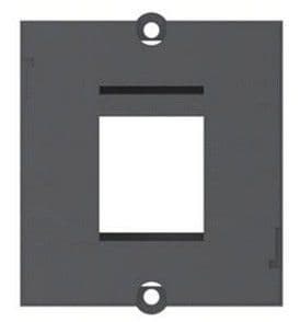 Custom module - 1xKeystone w/2 screws - Black