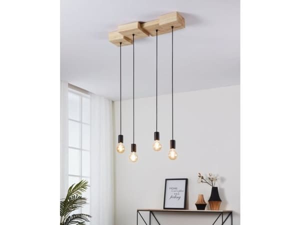 EGLO HALKIN RIIPUS 4L E27 MUSTA/PUU