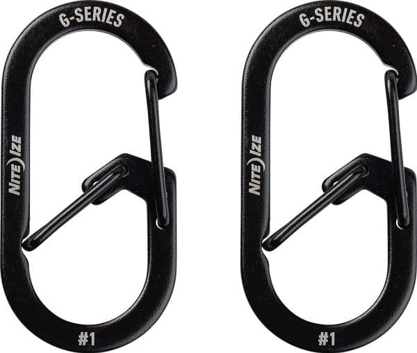 NiteIze Karabinków Nite Ize G-Series 1 2pack Musta
