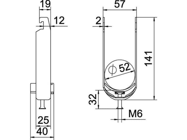 BBS-kiinnike, 2-osainen, 46–52 mm