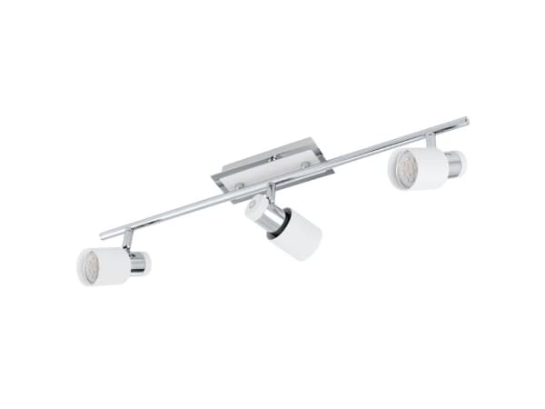 EGLO DAVIDA spotlight i krom och vitt, 3L