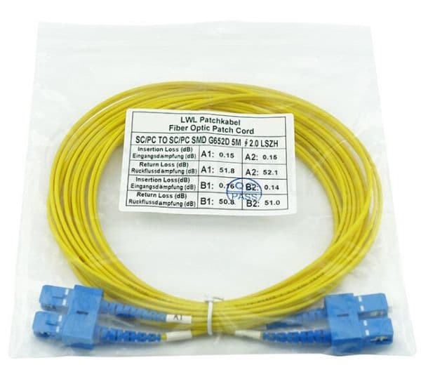 BlueOptics CAB-SMF-SC-SC-50, 50 m, G.657.A1, SC, SC
