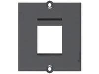 Custom module - 1xKeystone w/2 screws - Black