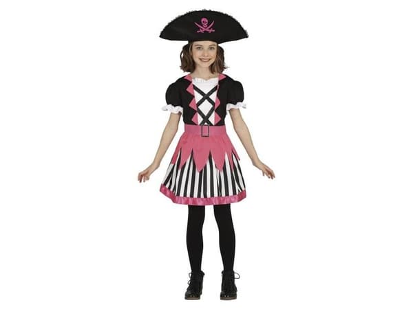 Rosa piratkostym för tjejer