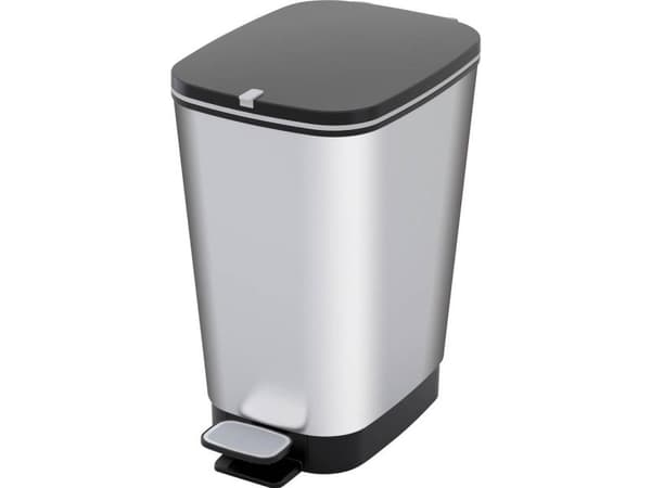Curver CHIC BIN STYLE avfallsbeholder M 25L, sølv 272236