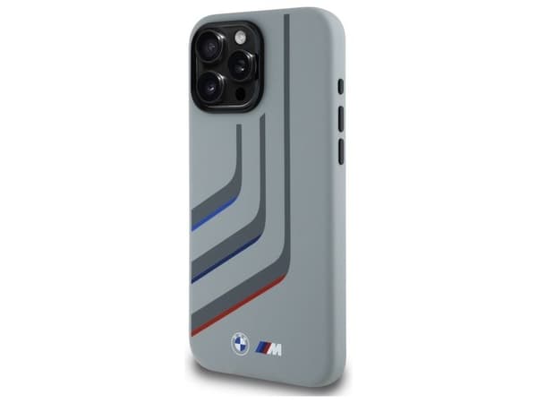 BMW silikon svänglinjer MagSafe-skal för iPhone 16 Pro Max - grå