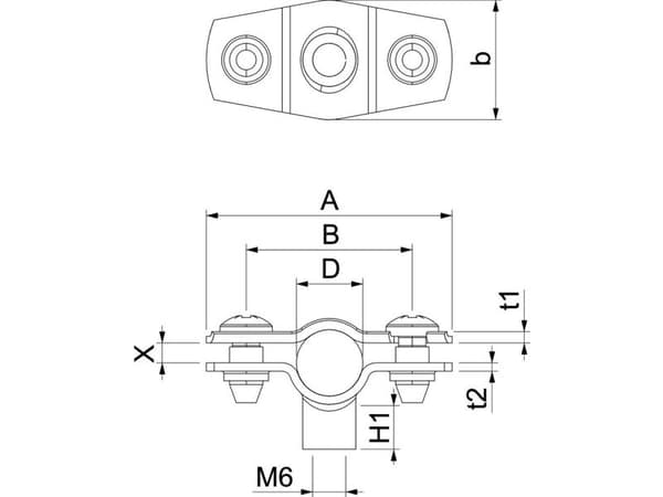 Obo Bettermann =, Stål, Stål, 5 mm, 1,25 mm