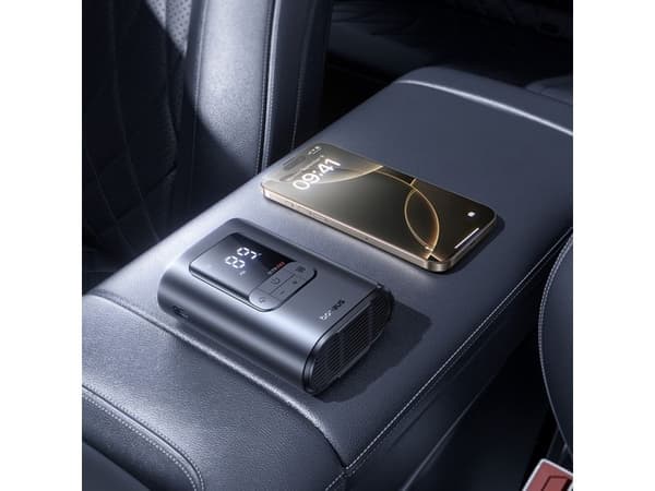 Baseus GoTrip VA1 Super Mini langaton kompressori 3 kärjellä - musta