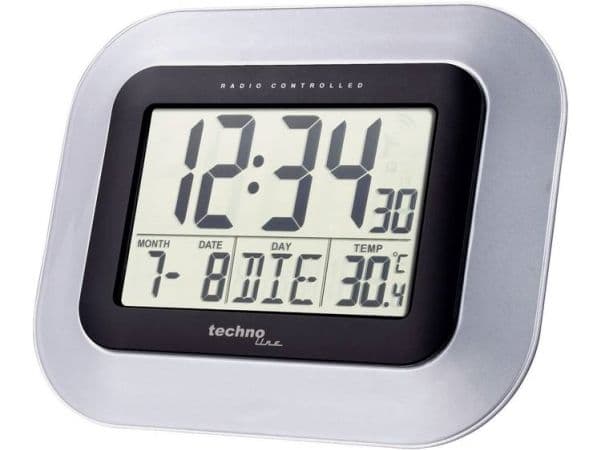 Technoline WS8005, Digital väckarklocka, Silver, AA, 1,5 V, 226 mm, 180 mm