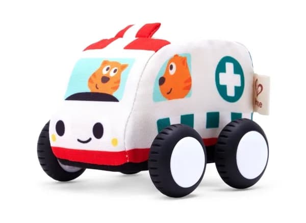 Hape Pull-Back Plush Car Set