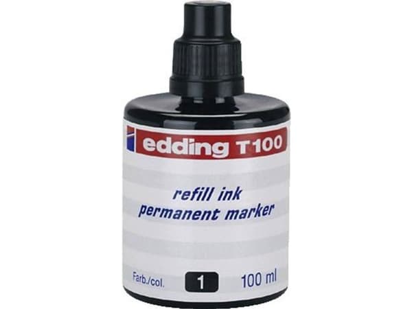 edding T 100 - Bläck - permanent - svart - 100 ml