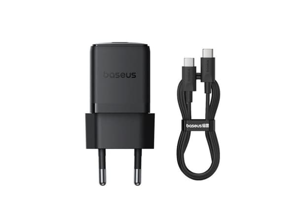 Baseus Palm 30W Wall Charger with 60W USB-C Cable 1m - Black