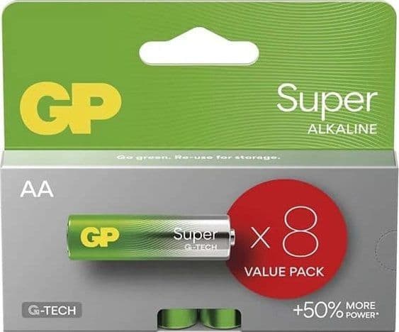GP Super - Batteri 8 x AA-typ - alkaliskt