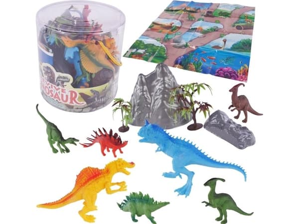 Sett med dinosaurfigurer