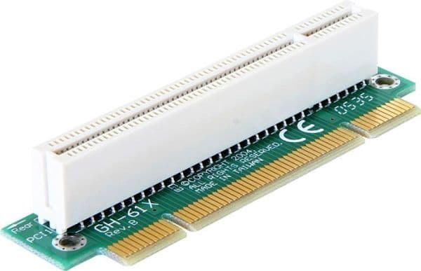 Delock Riser Card PCI Angled 90° Left insertion - Kort för stigare
