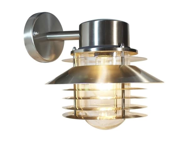 Stig Down vegglampe, E27-fatning, IP44, aluminium