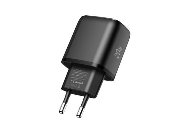 Tech-Protect NCA20 PD 20W / QC3.0 USB-A / USB-C vegglader - sort