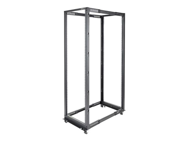 Startech 42U 19" Open Frame Server Rack, 4 Post Adjustable Depth 23-41" Mobile, Free Standing Rolling Network/Computer Equipment Data Rack, Dell Po...