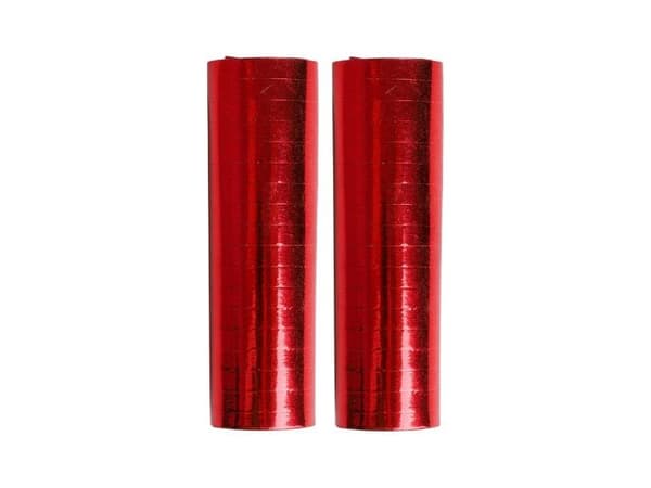 Røde metallic-serpentiner, 2 stk.