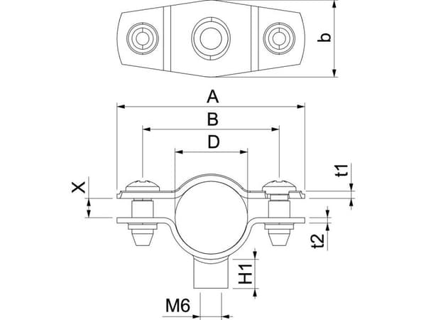 Obo Bettermann =, Stål, Stål, 5 mm, 1,25 mm