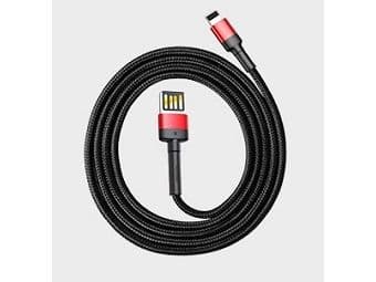 Baseus 6953156283336, 1 m, USB C, Musta, Punainen