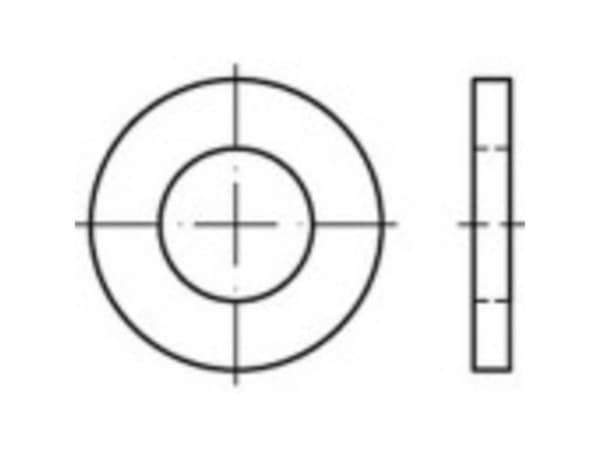 Aluslevy 55 mm 75 mm Teräs 10 kpl TOOLCRAFT 135764