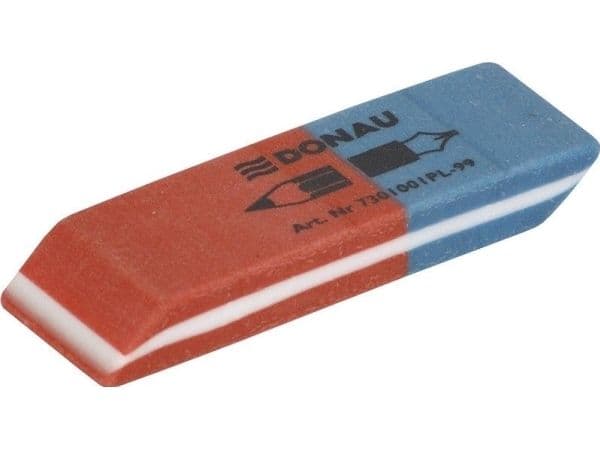 Donau multifunksjonsviskelær 57x19x8 mm blå-rød