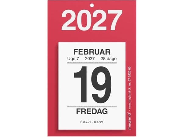 Liten rivningskalender m/baksidestext 2027