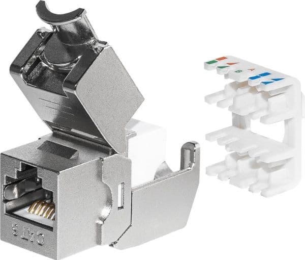 Netrack Keystone Jack Module - Modulär insättning - CAT 6 - FTP - RJ-45 - silver