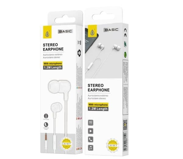 OnePlus headset med mikrofon – hvit