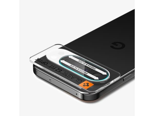 Spigen kamerabeskyttelse Optik Glas.TR Camera Protector 2-pak til Google Pixel 10 Pro Crystal Clear