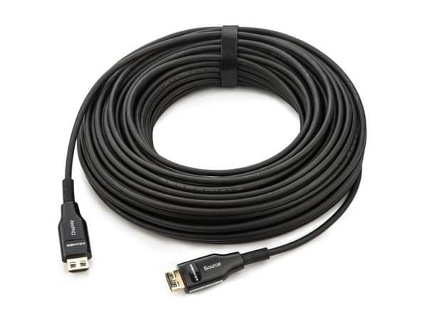 Kramer Electronics CLS-AOCH/60F, 15,2 m, HDMI Type A (Standard), HDMI Type A (Standard), 18 Gbit/s, Audio Return Channel (ARC), Sort