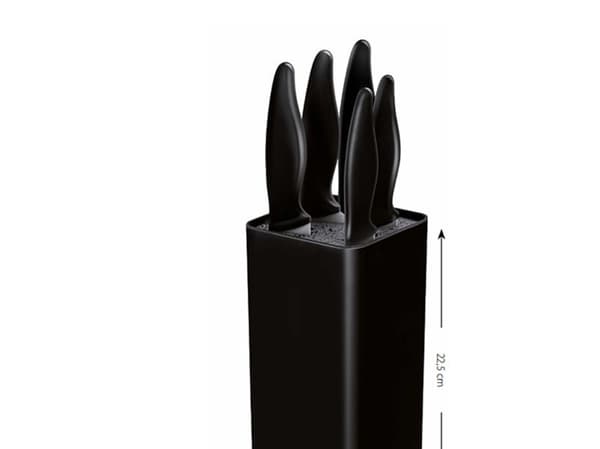 Smile SNS-6 blockknivset 6 delar svart