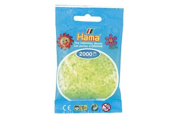 Hama mini perler 2000 stk neon gul