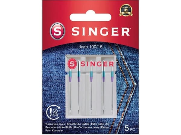 Singer denim-nål 100/16 5-pack